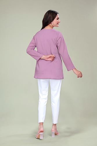 Image of Women's Tunics - Stylish & Comfortable Kurti for Women | Elegant 3 /4 Sleeve Designer Tunic Tops for Women | Indian Ethnic Short Kurti for Casual, Festive