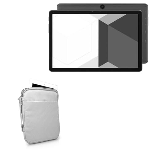 BoxWave Case Compatible with Alldocube Smile X - Quilted Carrying Bag, Soft Synthetic Leather Cover w/Diamond Design - Cool Grey