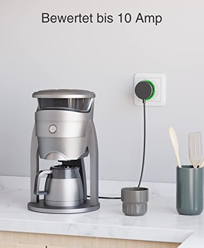 Usmart Najmniejsze gniazdko Wi-Fi Smart Alexa, 2,4 GHz, Wi-Fi, inteligentne akcesoria z pilotem zdalnego sterowania z Alexa Google Home, 2 sztuki, Białe