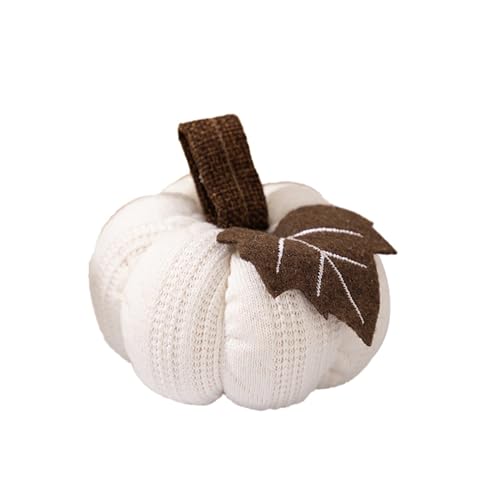 Scultura ornamentale autunnale decorazioni per le vacanze autunnali pendenti zucca arancione festival lavorato a maglia piccola zucca ornamenti tavolo disposizione (C, 9 x 6 cm)