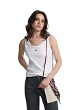 SILBON Camiseta Woman Tank Blanca Manga Corta para Mujer Talla XL