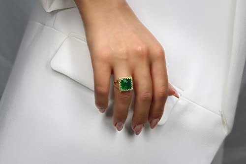 Bague émeraude Anémone de haute joaillerie pour femme élégante