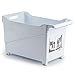 Acan Tradineur - Carrito Multiusos de plástico con Ruedas y asa Nº2, Cesta organizadora para Productos de Limpieza, baño, Cocina (Blanco, 28 x 23,7 x 45 cm)