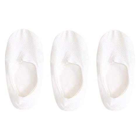 TinaDeer 3 Paar Unisex Eisseidensocken Rutschfeste Ultra Dünn Frühling Sommer Kurze Socken Atmungsaktive Eisseide Sneaker Socken Unsichtbare Kurzsocken für Männer und Frauen (Weiß, Einheitsgröße) Cover