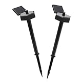 Lampe solaire d'extérieur pour pelouse : la lampe solaire de jardin peut décorer efficacement votre cour, en particulier la nuit, avec un design simple, une lampe solaire sur piquet