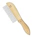 Master Grooming Tools Ultimate Coarse Combs with Wooden Handles - Contoured Combs for Grooming Dogs, 91/2"