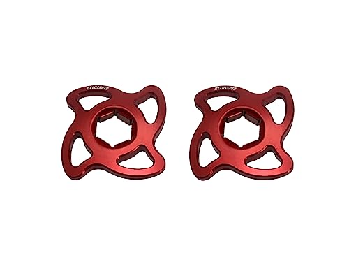 Embouts réglage précharge Accossato 14mm moto Kawasaki ZX-6R 2003 2004 rouge 636
