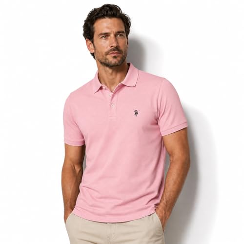 Image of U.S. POLO ASSN. Men Cotton Regular Fit Solid Polo With Small Pony