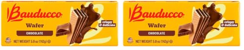 Image of Bauducco Chocolate Wafers - Crispy Wafer Cookies With 3 Delicious, Indulgent, Decadent Layers of Chocolate Flavored Cream - Delicious Sweet Snack or Desert - 5.0 oz (Pack of 2)