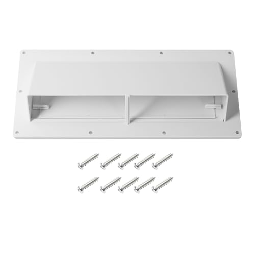 TonGass RV Range Hood Vent Cover for Camper RV Exhaust Side Stove Vent Cover Replacement for Trailers & Motorhomes Includes 10 Screws - White