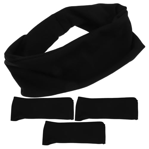 LIFKOME 1 Juego Botones De Diadema Venda Diadema De Sudor Diademas Diadema Europea Y Americana Couches Pañuelo De Tenis Diadema Atlética Diadema De Gimnasio Tela Black 4 Piezas