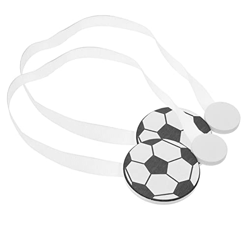 Balacoo 2 Piezas Sujetapuertas de Cortinas con Diseño de Fútbol Decoración Creativa para Dormitorio Infantil sin Necesidad de Taladro Sujeción Fuerte y Duradera con Imán