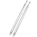 E-outstanding 2PCS Radio Antenna Telescopic Antenna Replacement 7 Sections Stainless Steel Aerial for TV and FM Radio