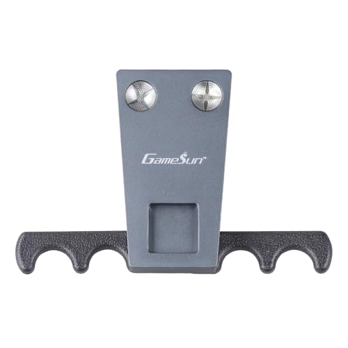GAMESUN 6 In 1 Portable Weighted Pool Cue Holder, chalk holder, billiard cue tip tool, Titanium
