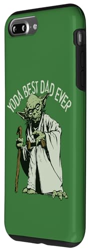 Coque iPhone 7 Plus/8 Plus Star Wars Yoda Best Dad Ever verte silicone