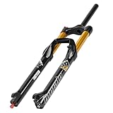 Tubo de dirección recto de 1-1/8 220 mm, tubo de recorrido 34 x 140 mm, carrera 140 mm, ancho de horquilla 100 mm, liberación rápida 9 mm.