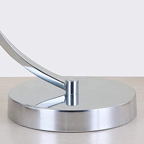 Lampe de bureau LED E27 argentée moderne en fer à intensité variable