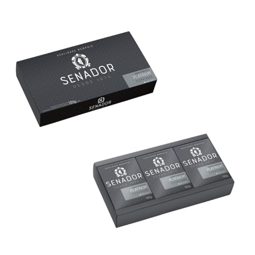 Senador Estojo 3 Sabonetes Platinum De 130G Cada.