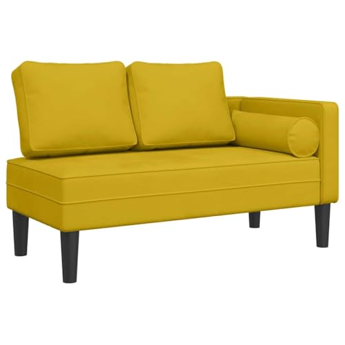 vidaXL Sofá diván con Cojines Terciopelo Amarillo