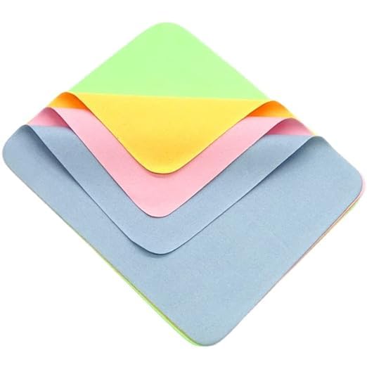 Premium Microfiber Cleaning/Polishing Cloth for Mobile Screen, Camera Lenses, Tablets, Monitors, Sunglasses and Other Glass Materials (Multi-Color) - 6 x 7 Inches (Pack of 80)