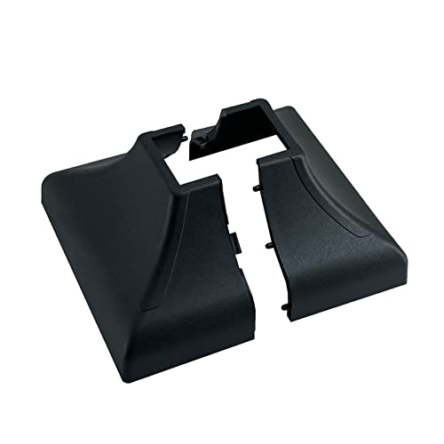 Myard Interlocking Post Cover Skirt Shoe for 1x1 Inch Post with 3.5x3.5 Inches Base Mounting Plate - Fast Install on Feet of Porch, Stair Handrail, Railing, Fence (1-Pack, Black)