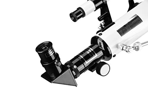 Image of Coleman 700mm x 60mm Refractor Telescope (35x-525x) Kit with Heavy-Duty Carrying Case - Elegant White