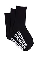 Bonds Women's Logo Cushioned Crew Socks, Black (3 Pack), 3-8