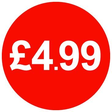 30mm Price Stickers Pack of 500 - Red - £4.99 — image 1