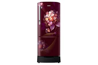 Samsung 223 L, 3 Star, Digital Inverter, Direct-Cool Single Door Refrigerator (RR24H2823HT/NL, Red, Hydrangea Plum, Base Stand Drawer, Single Touch Defrost, 2026 Model)