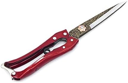Grass Shear Sheep Shear Alpaca Shear - Coated Wear-Resistant Handle, Manganese Steel Double Blade, Strong Spring Suitable For Cattle And Sheep and Horse Hair Hand-Cut (Red 10.2 inches) - Image 2