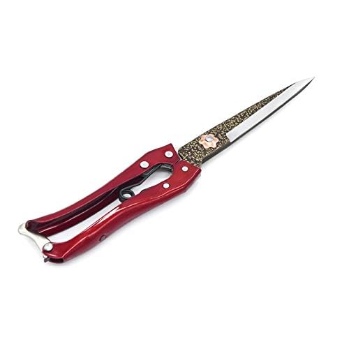 Grass Shear Sheep Shear Alpaca Shear - Coated Wear-Resistant Handle, Manganese Steel Double Blade, Strong Spring Suitable For Cattle And Sheep and Horse Hair Hand-Cut (Red 10.2 inches)
