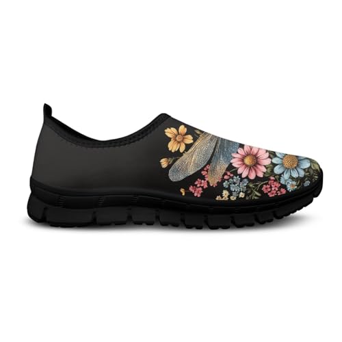 JoyLamoria House Artistic Animal Print Shoes for Women Wide Soft with Arch Support Stylish Sneaker Holiday4