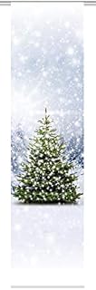 Home Fashion Christmas Tree Curtain Fabric Green 245 x 60 x 0.1 cm