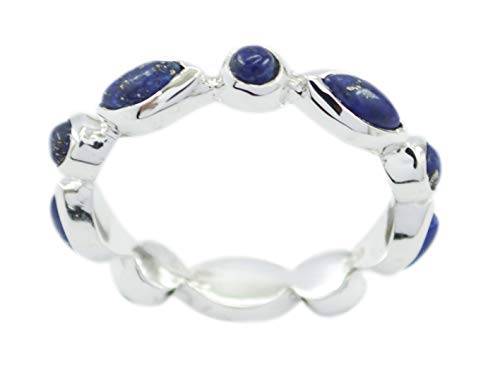 Bague lapis-lazuli argent 925 sterlingsilber replendent bleu RIYO
