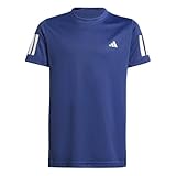 100 % polyester (recyclé). adidas Jungen Boys Club Tennis 3-Stripes T-Shirt, Dark Blue, 5-6 Years