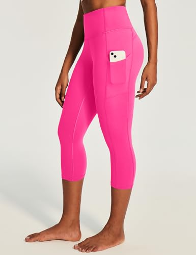 Image of Ewedoos Capri Leggings for Women High Waisted Yoga Pants with Pockets for Women Tummy Control Workout Leggings Yoga Capris