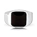 Black Onyx Solid 925 Sterling Silver Cushion Shape Gemstone Men Signet Ring, Beautiful Handcrafted Christmas Gift for Fathers, Son, Boyfriend, Friend (US Ring size 6)