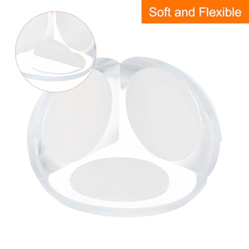 Image of uxcell Corner Protectors, 24Pcs 30x30x25mm - Proof Corners and Edges Protectors Guards, Spherical Table Corner Bumper to Cover Furniture Corner (Transparent)
