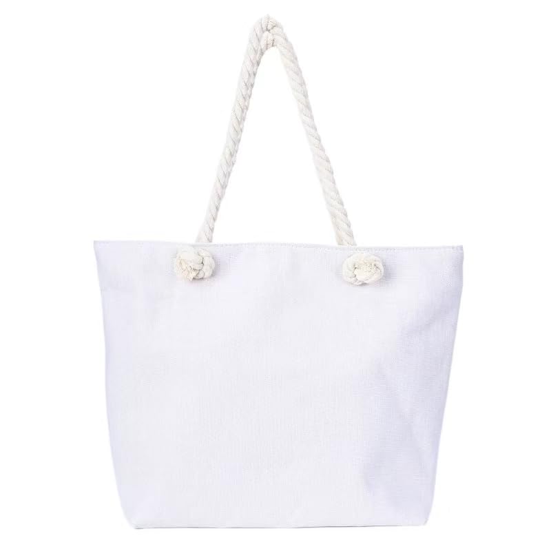 Beach bag, summer beach travel, single shoulder large capacity, lightweight thick rope home canvas bag4