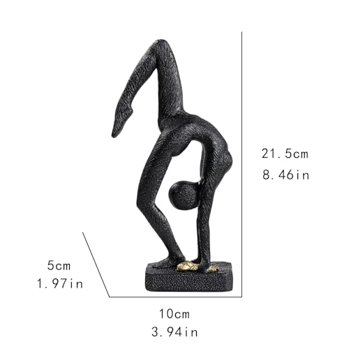 Estatua de resina gimnasta en pose de retroflexión miniatura 4