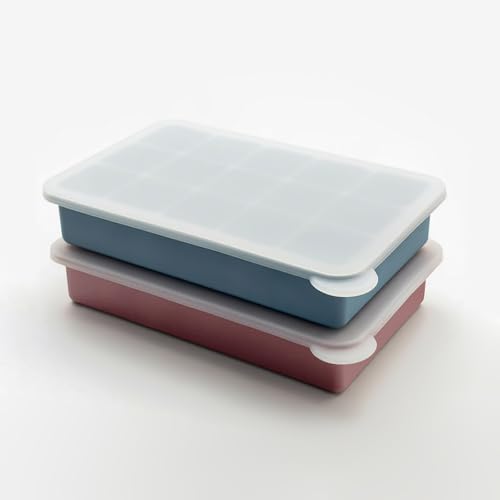 Set de 2 cubeteras de silicona para hielo con tapa miniatura 3
