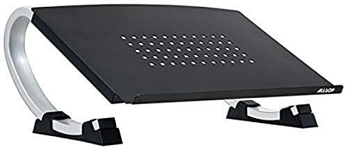 Allsop Redmond Adjustable Laptop Stand, Vented Curved Sturdy Metal Ergonomic Riser