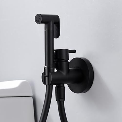 Imex - Robinet bidet encastré pour WC | Douche Bidet eau froide et chaude | Douche bidet hygiénique pour toilettes | Pulvérisateur Bidet | Robinetterie de rechange pour bidet | Série Munich | Noir mat