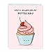 ALY LOU Funny Anniversary Card Birthday for Boyfriend, Wife, Girlfriend, Husband, Him Her - Punny Cute Love Greeting Card, Blank Inside (You'll Always Be My Better Half)