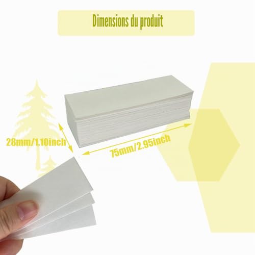 TINGWEN 600 Feuilles De Papier Filtrant De Qualité Supérieure, Chromatographie, De Laboratoire De Papier De Nettoyage, 28 x 75 mm, Blanc, Rectangulaire, Pour Expériences De Laboratoire Et De Test – vue 2