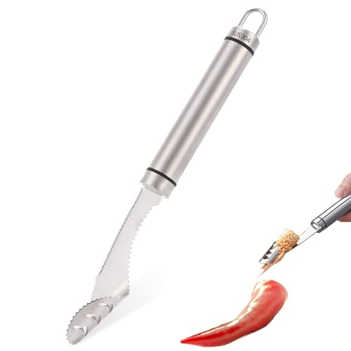 Vide-Courgettes, couteau vide courgette, vides-poivrons en acier inoxydable, Vides-pomme en Acier Inoxydable Videss-poivre avec Bord Dentelé pour Chilli, Jalapenos, Piments, Poivrons