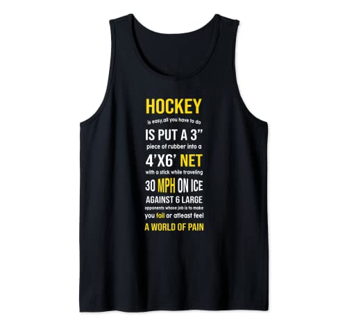 Jugador de hockey sobre hielo | Ciencia divertida del hockey sobre hielo | Hockey sobre hielo Camiseta sin Mangas