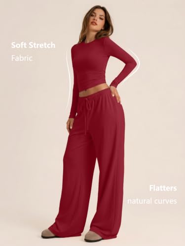 Image of Trendy Queen Women's 2 Piece 2026 Fall Fashion Lounge Set with Pockets