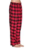CYZ Women's 100% Cotton Super Soft Flannel Plaid Pajama/Lounge Pants-F17007-XL