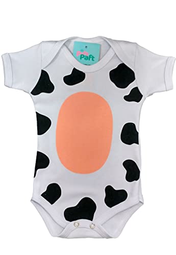 Body Bebe Estampado Vaca Vaquinha + Gorro Mesversario Unissex Cor:Branco;Tamanho:M
